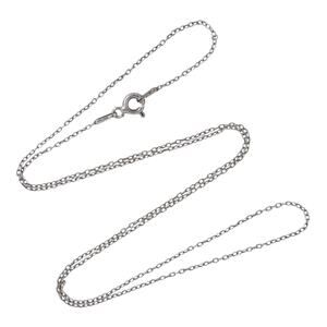 Estate Italy Sterling Silver 925 0.9mm Cable Link Chain Necklace 19"